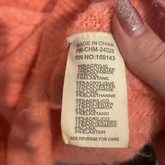 FRNCH Paris cozy pink sweater, size medium - Picture 3 of 4